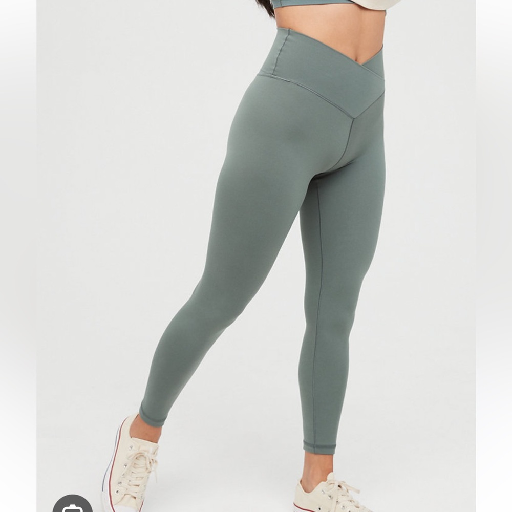 Aerie Offline Real Me Crossover Legging Royal Palm size M